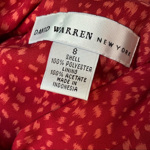 David Warren dress 8 red vintage - Picture 10 of 11
